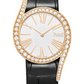 Piaget Limelight Gala - Rose Gold 32 MM - Black Leather Strap - Diamond Bezel - Silver Dial - G0A45361