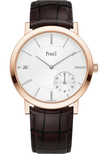 Piaget Altiplano - Rose Gold 40 MM - Brown Leather Strap - Silvered Dial - G0A45400