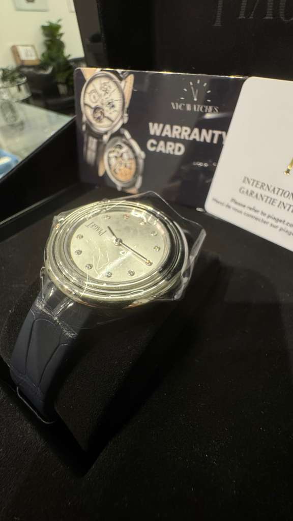 Piaget Possession - Stainless Steel 34 MM - Blue Leather Strap - Silvered Dial - G0A47090