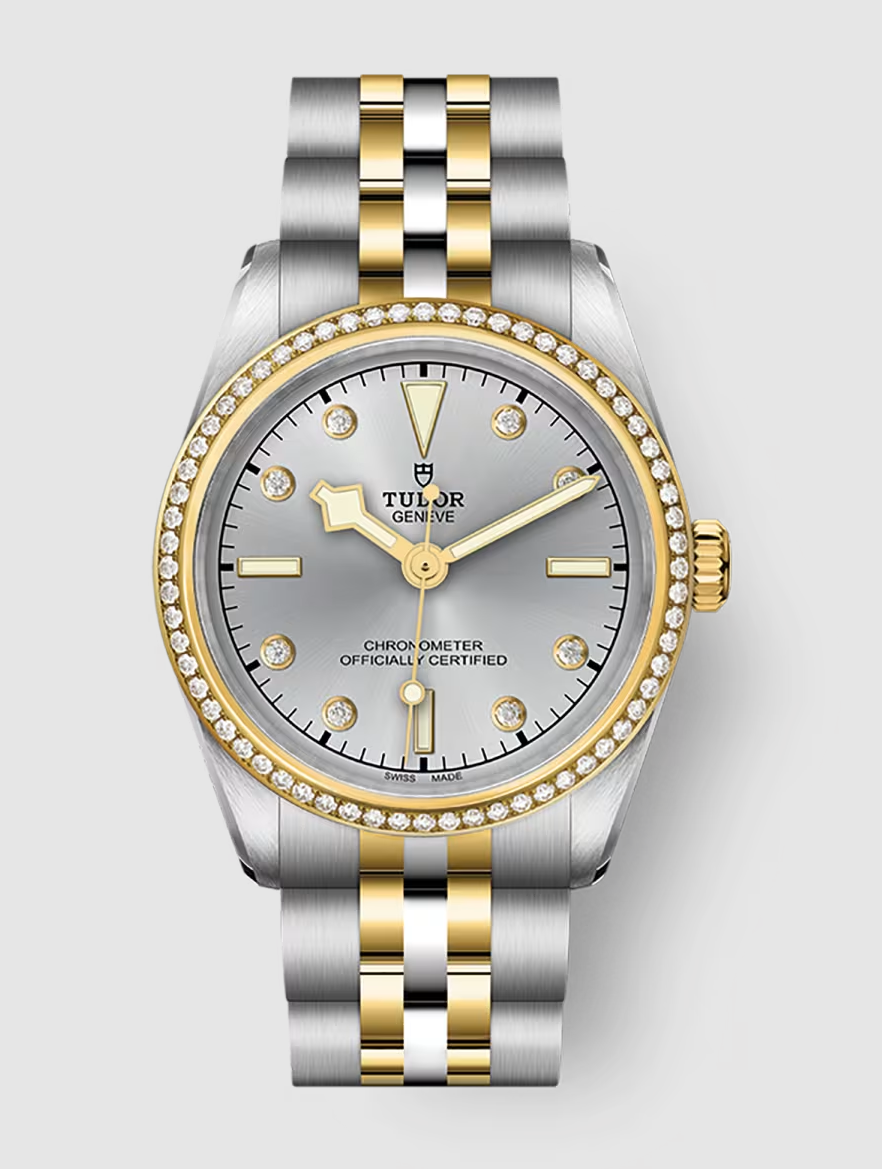 Tudor Black Bay 39 S&G - 39 MM - Steel & Yellow Gold - Diamond Bezel - Silver Diamond Dial - M79673-0006