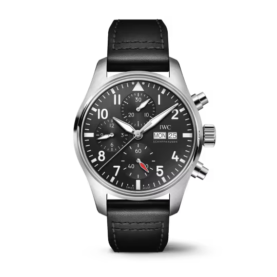 IWC Pilot's - Chronograph - Steel - 41 MM - Black Dial - IW388111  nyc watcher nyc watches