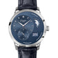Glashütte PanoMaticLunar - 40 MM - Stainless Steel - Blue Dial - Blue Leather Strap - 1-90-02-46-32-35