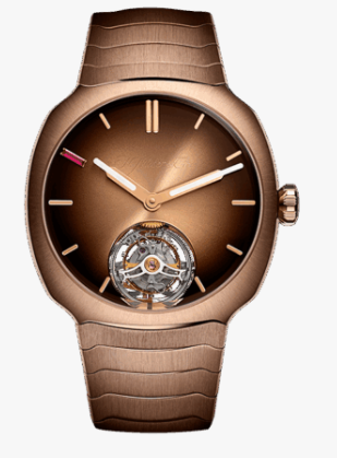 H. Moser & Cie Streamliner Tourbillon Pierre Gasly Rose Gold 40 MM - Chocolate Fumé Dial - 6805-0401