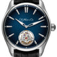 H. Moser & Cie Pioneer Tourbillon - Limited to 50 pieces - Stainless Steel - 43 MM - Black Leather Strap - Midnight Blue Fumé Dial - 3804-1201