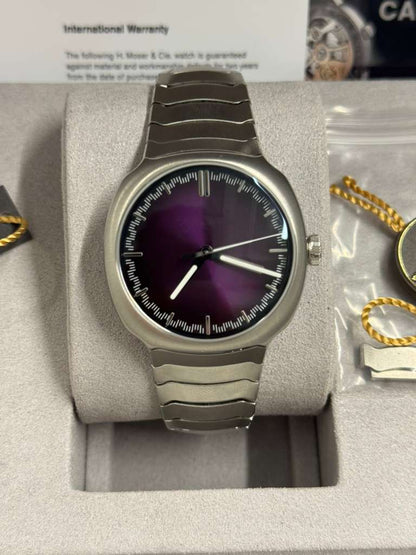 H. Moser & Cie Streamliner Centre Seconds Stainless Steel 40 MM - Purple Haze Dial - 6201-1201