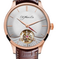 H. Moser &amp; Cie Venturer Tourbillon Dual Time - 41.5 MM - Rose Gold - Silver Dial - Leather Bracelet - 2802-0401