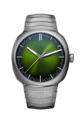 H. Moser & Cie Streamliner Center Seconds Matrix Green - Stainless Steel - 40 MM - Matrix Green Fumé Dial - Stainless Steel Bracelet - 6201-1200