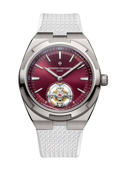 Vacheron Constantin Overseas Tourbillon Titanium 42.5 MM - Titanium Bracelet - Burgundy Dial - 6000V/210T-H179