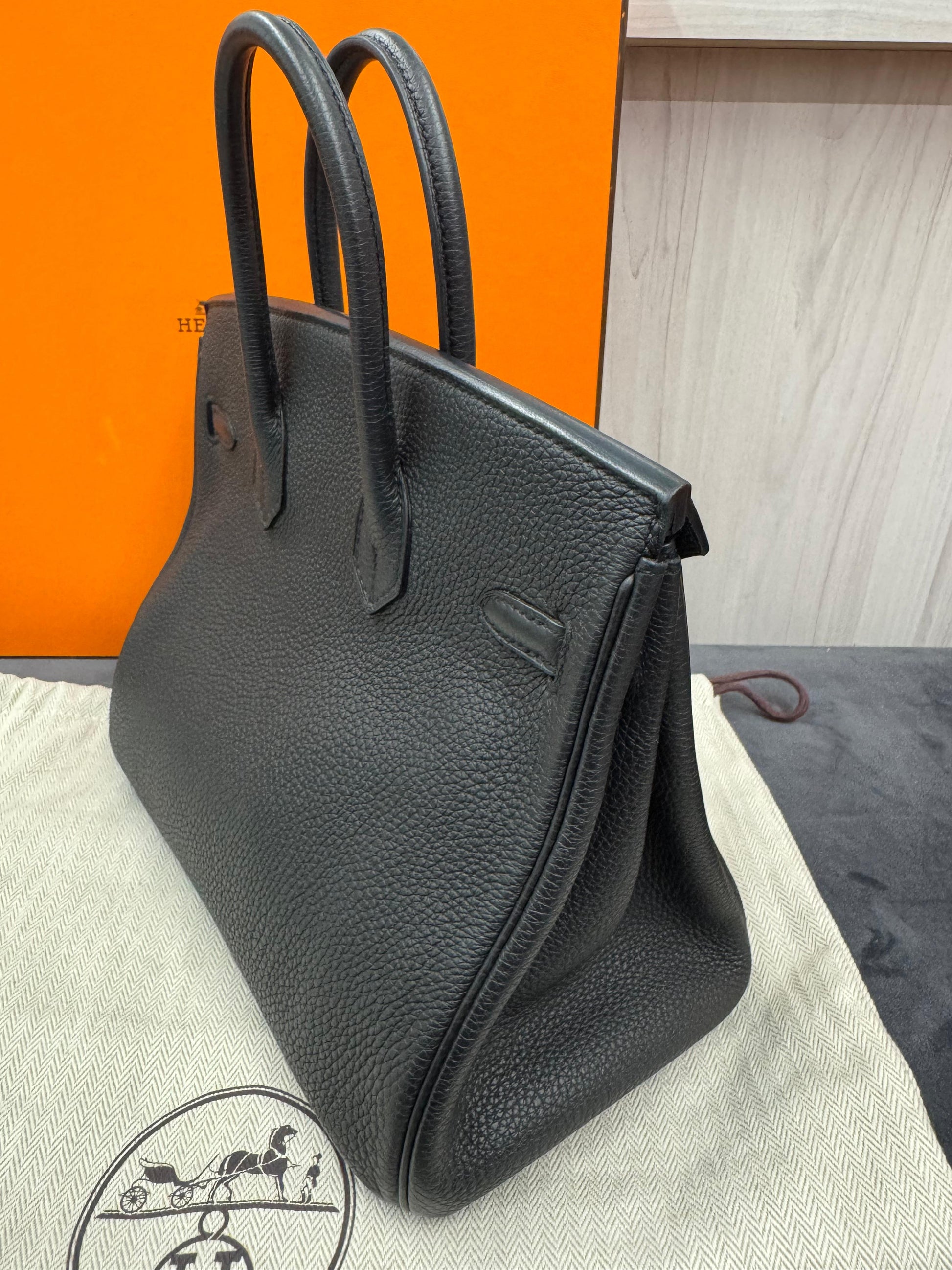 Hermès Birkin 25 - Black Togo Leather Palladium Hardware