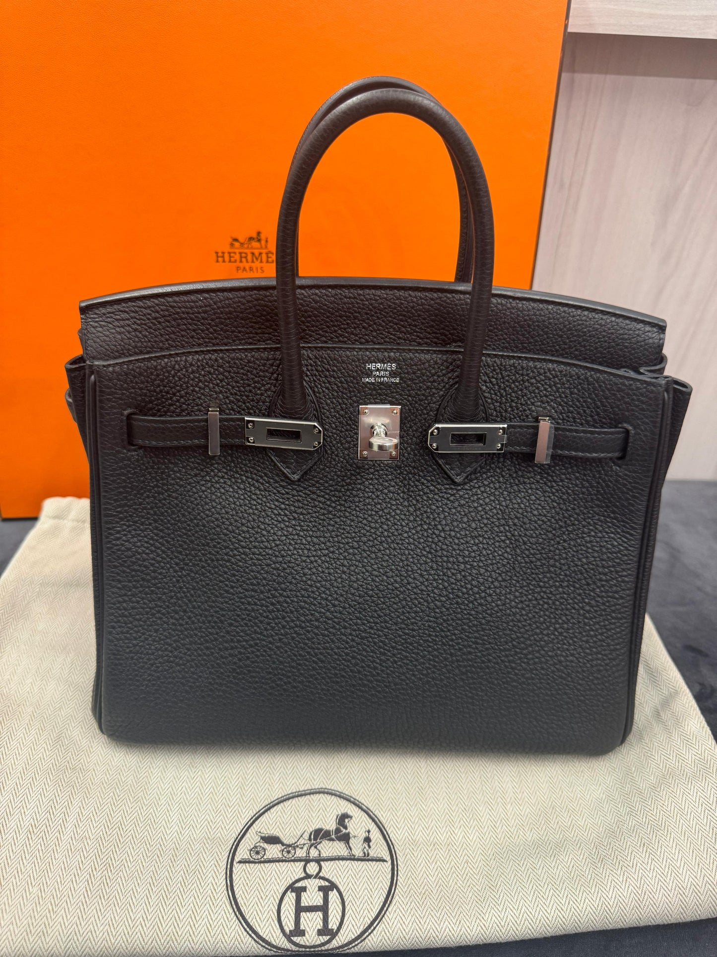 Hermès Birkin 25 - Black Togo Leather Palladium Hardware