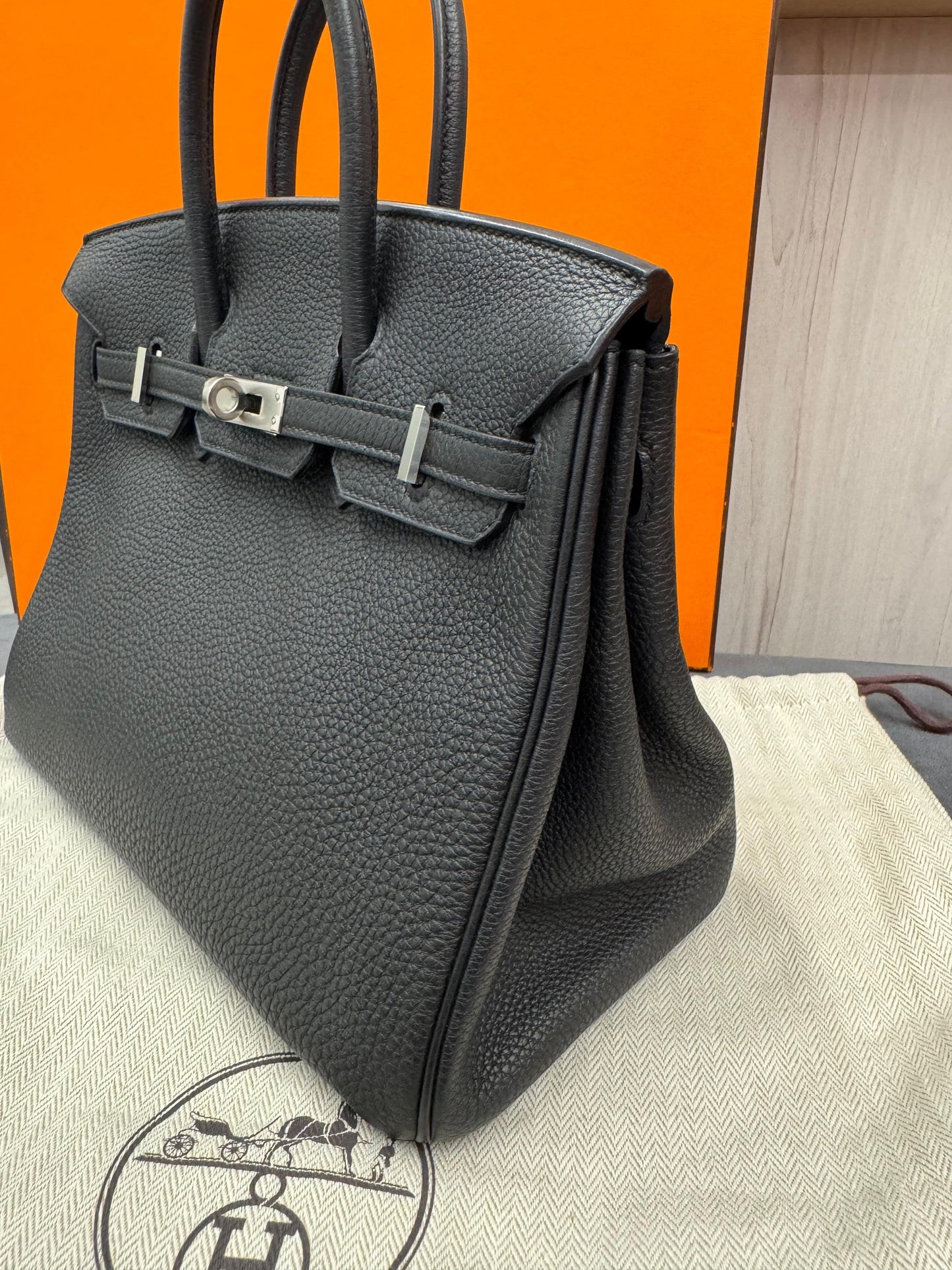 Hermès Birkin 25 - Black Togo Leather Palladium Hardware