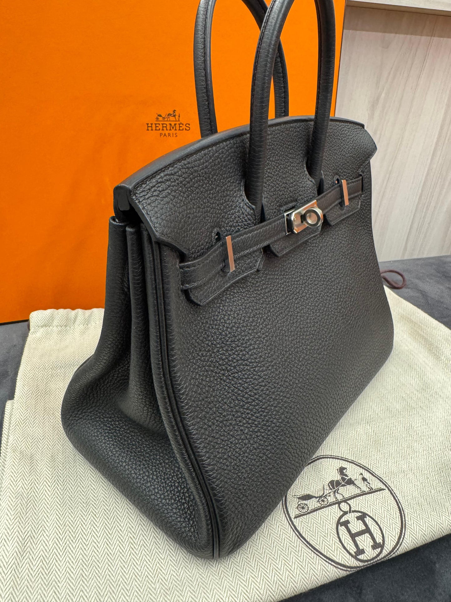 Hermès Birkin 25 - Black Togo Leather Palladium Hardware