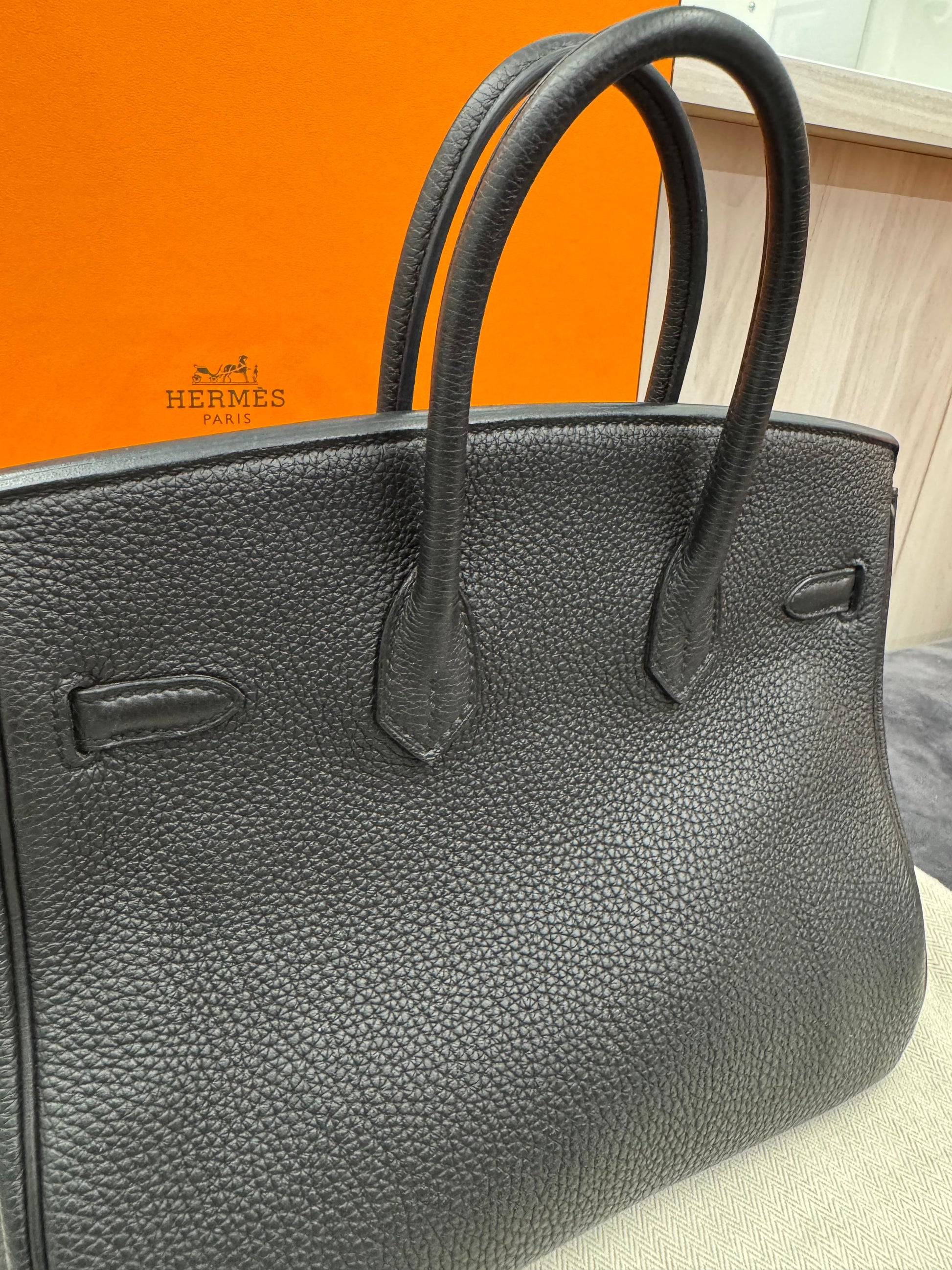 Hermès Birkin 25 - Black Togo Leather Palladium Hardware