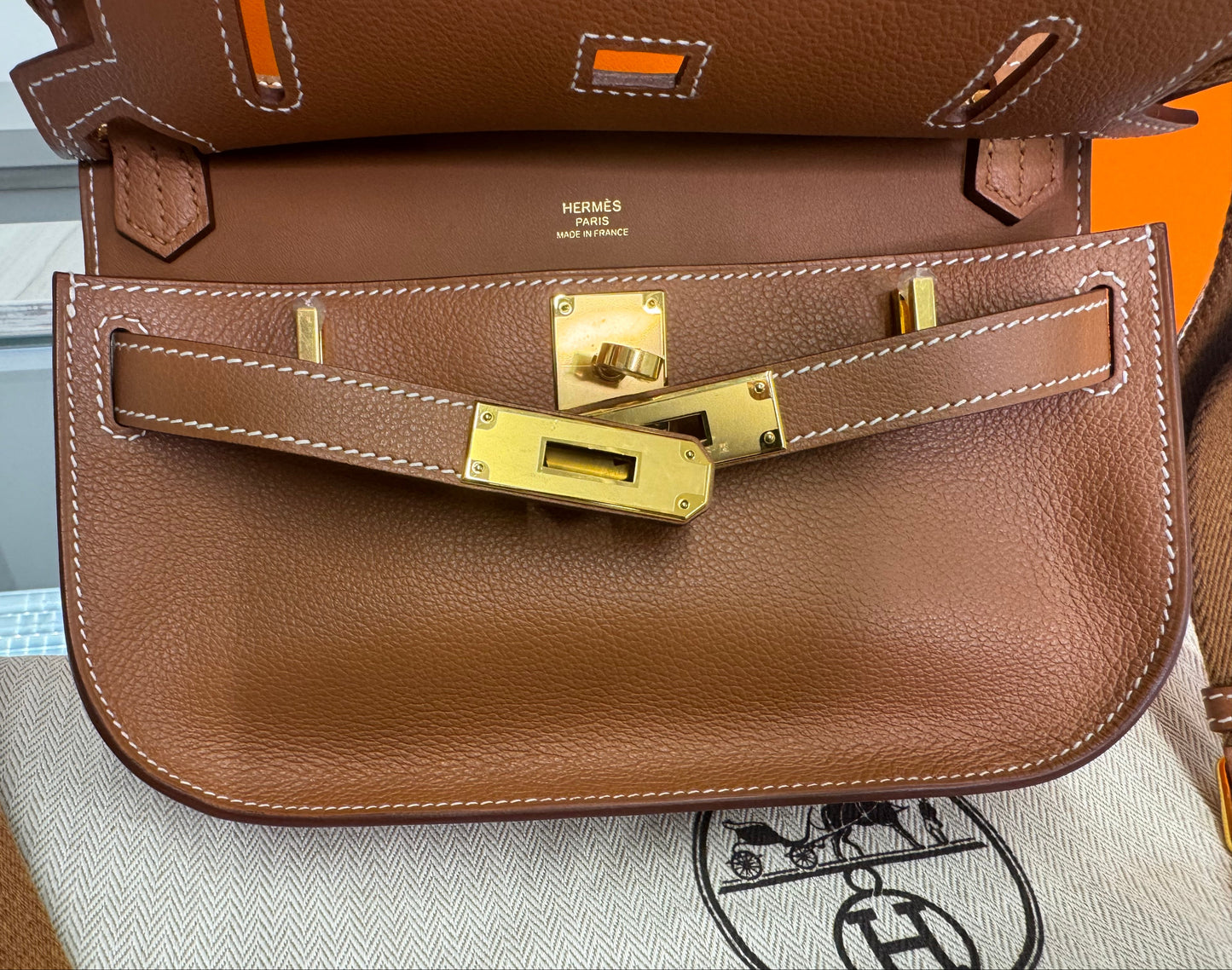 Hermès Jypsiere Mini Gold Swift Gold Hardware