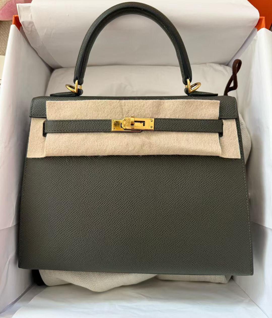 Hermès Kelly Sellier 25 - Vert de Gris - Epsom with Gold Hardware