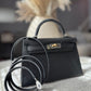 Hermès Mini Kelly 20 - Black Epsom Leather - Electrum Hardware - K Stamp