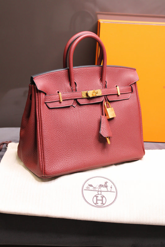 Hermès Birkin 25 - Rouge H Togo leather with Gold hardware