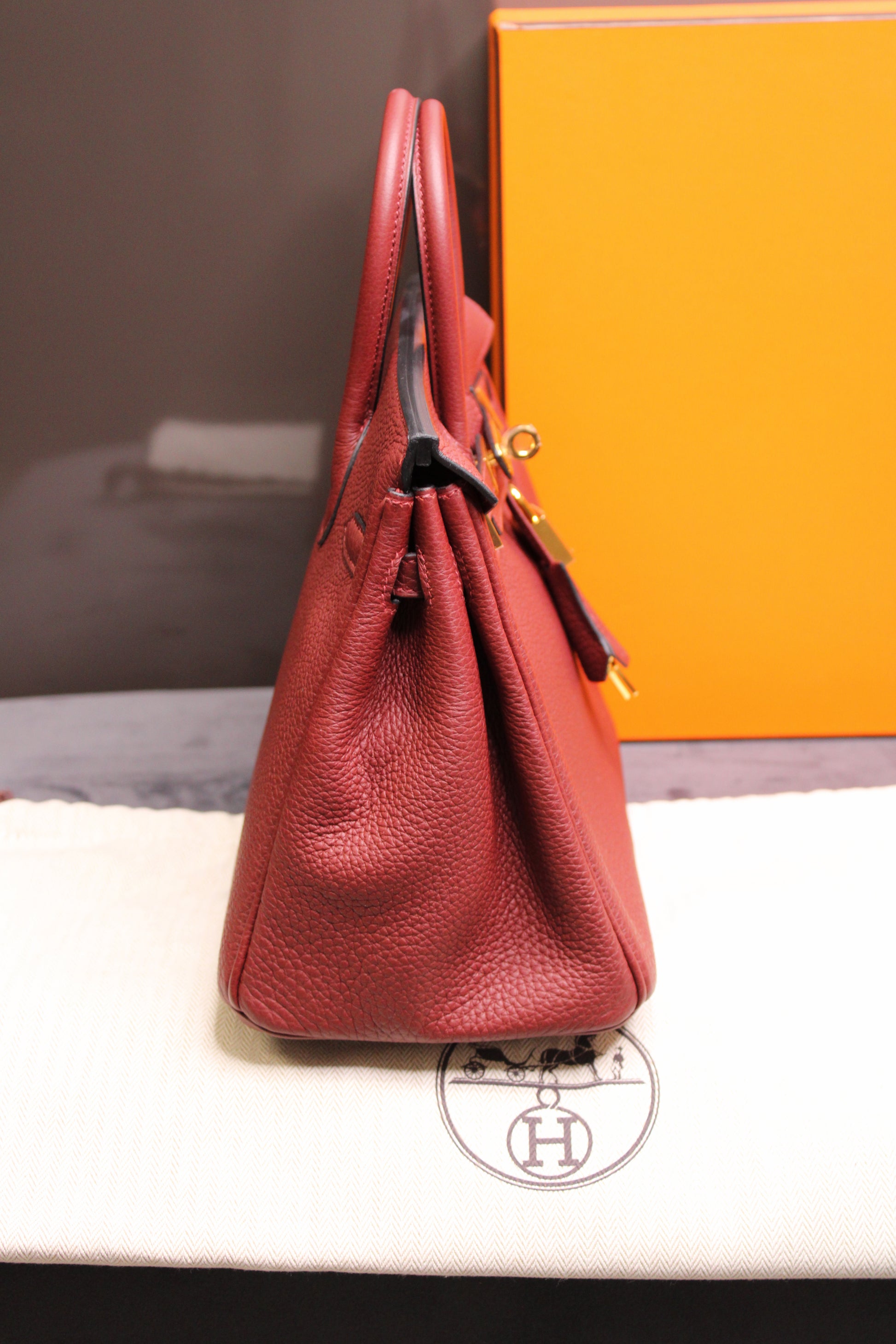 Hermès Birkin 25 - Rouge H Togo leather with Gold hardware