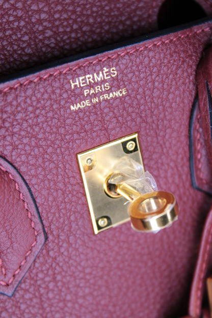 Hermès Birkin 25 - Rouge H Togo leather with Gold hardware