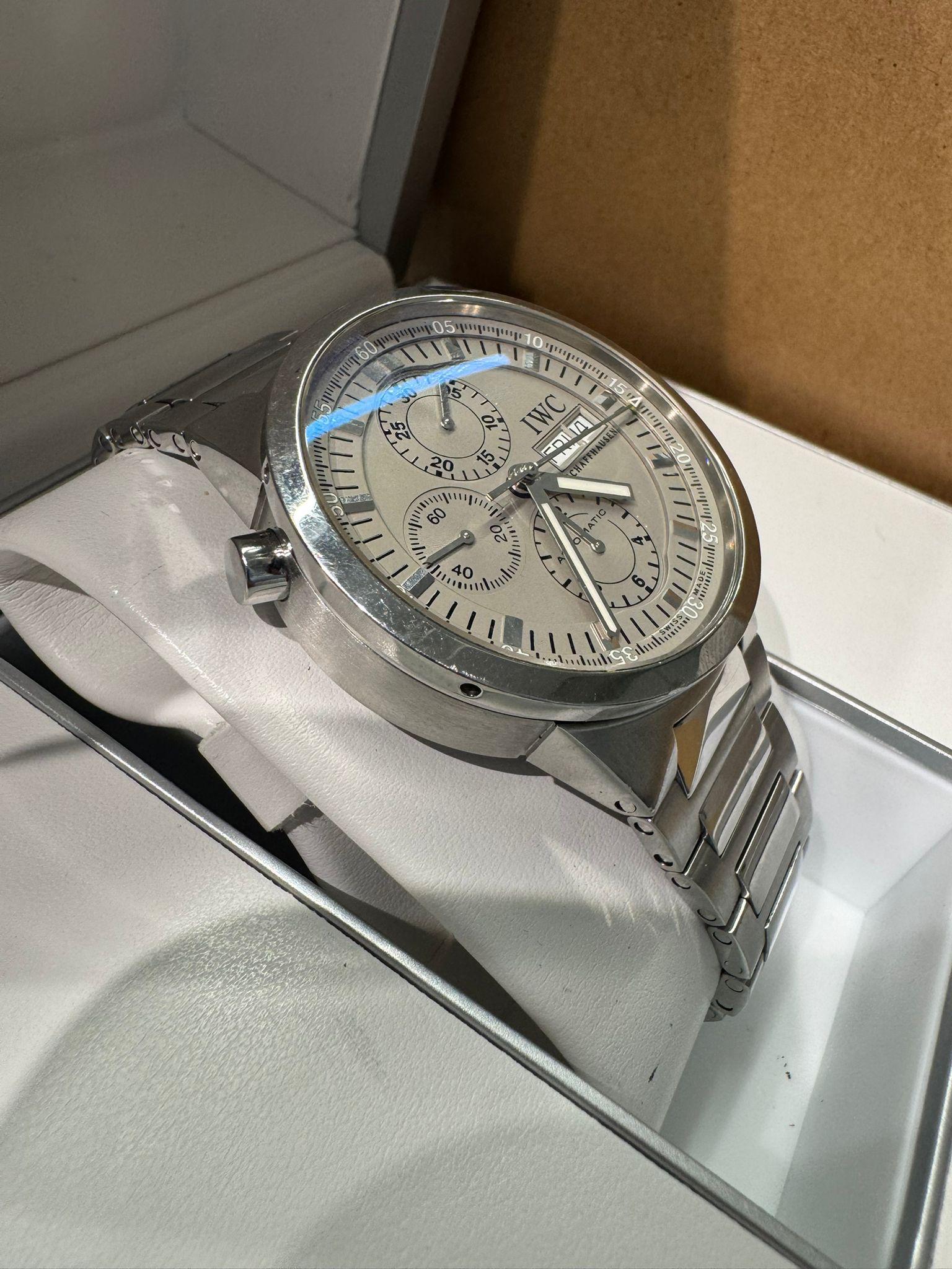 IWC Rattrapante Chronograph - Stainless Steel - 43 MM - Silver Dial - IW3715
