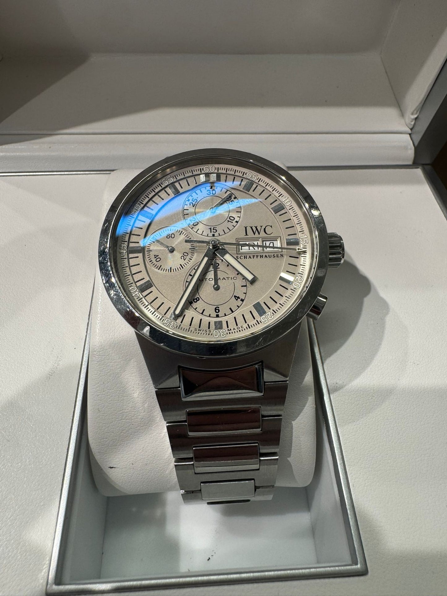 IWC Rattrapante Chronograph - Stainless Steel - 43 MM - Silver Dial - IW3715
