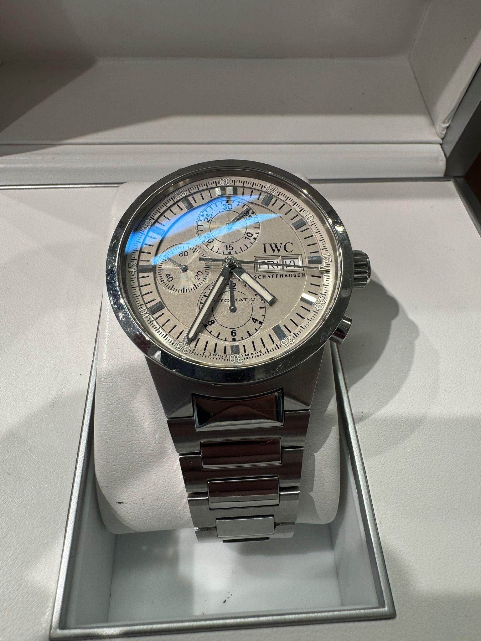 IWC Rattrapante Chronograph - Stainless Steel - 43 MM - Silver Dial - IW3715