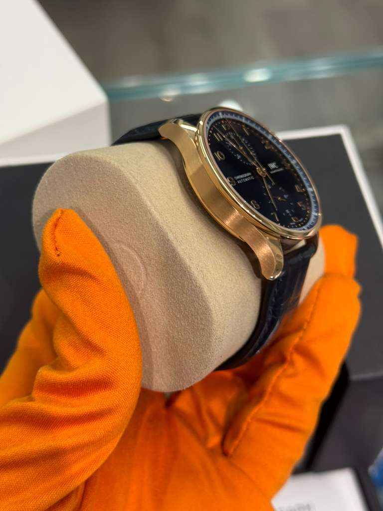 IWC Portugieser Chronograph - Rose Gold - 41 MM - Blue Dial - IW371614