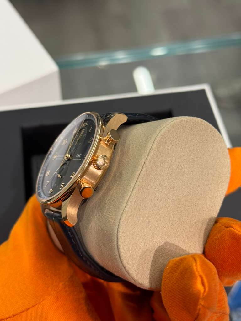 IWC Portugieser Chronograph - Rose Gold - 41 MM - Blue Dial - IW371614