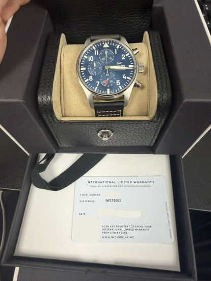IWC Pilot's - Chronograph - Steel - 43 MM - Blue Dial - IW378003