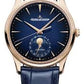 JLC - Master Ultra Thin Moon - 39 MM - 18k Pink Gold - Blue Dial - Deep Blue Alligator Leather Strap - JLC Q1362580