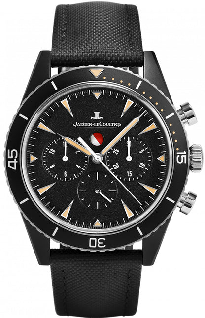 JLC - Deep Sea Chronograph Vintage - Cerment and Titanium - 44 MM - Black Dial - Black Fabric Sreap - Q208A57J