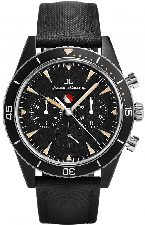 JLC - Deep Sea Chronograph Vintage - Cerment and Titanium - 44 MM - Black Dial - Black Fabric Sreap - Q208A57J