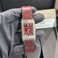 JLC - Reverso Tribute Monoface Small Seconds - 45.6 MM x 27.4 MM - Stainless Steel - Burgundy Dial - Burgundy Leather Strap - JLC Q397846J