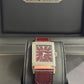 JLC - Reverso Tribute Monoface Small Seconds - 45.6 MM x 27.4 MM - Stainless Steel - Burgundy Dial - Burgundy Leather Strap - JLC Q397846J