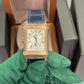 JLC - Reverso Tribute Duoface Small Seconds - 47 MM x 28.3 MM - Pink Gold - Blue/Silvered Dial - Blue Strap - JLC Q3982590