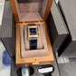 JLC - Reverso Tribute Duoface Small Seconds - 47 MM x 28.3 MM - Pink Gold - Blue/Silvered Dial - Blue Strap - JLC Q3982590