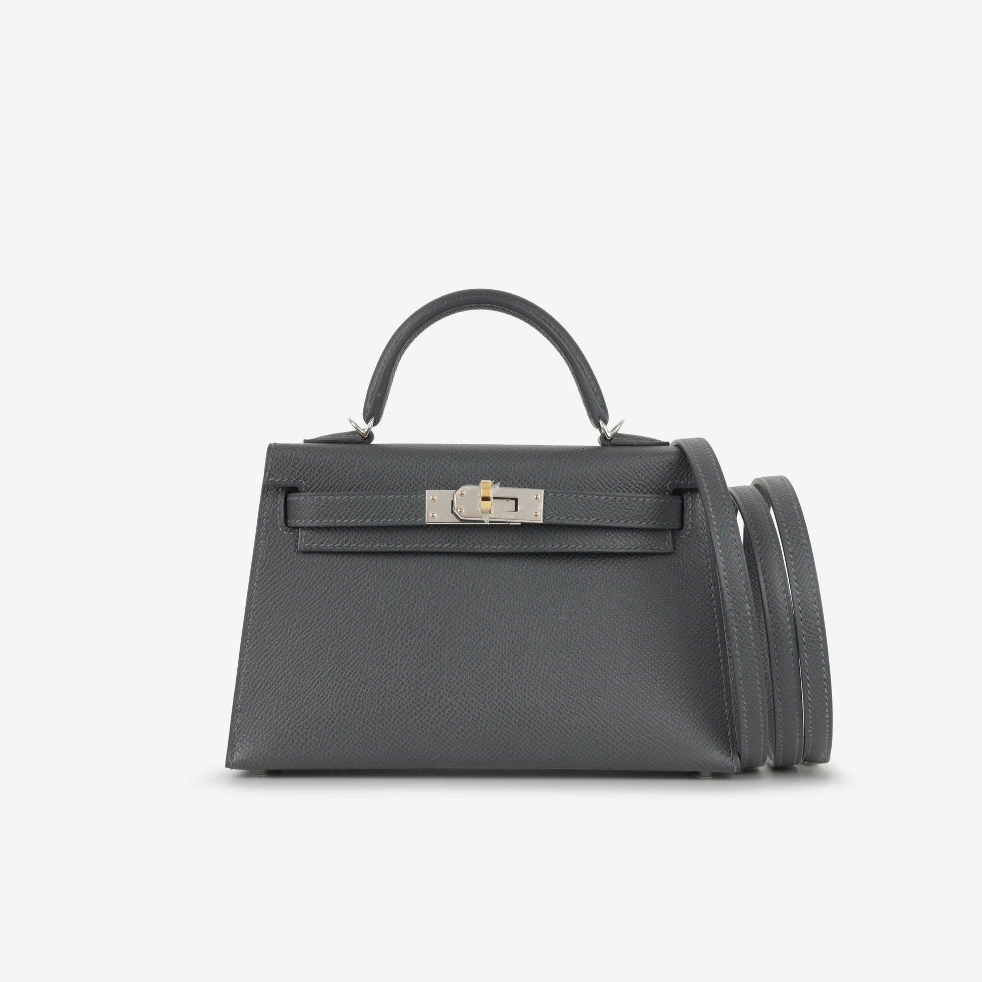 Hermès Mini Kelly 20 - Ardoise - Epsom Leather - Electrum Hardware - K20AEEHW