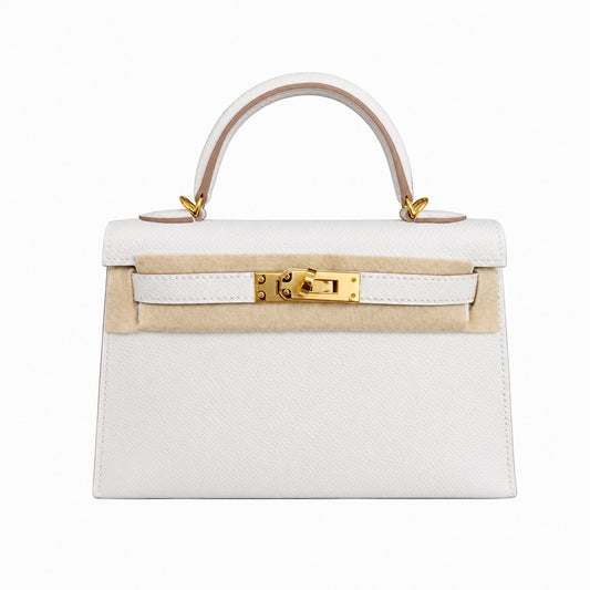 Hermès Mini Kelly 20 - Gris Pale - Epsom Leather - Gold Hardware - K20GPEGHW