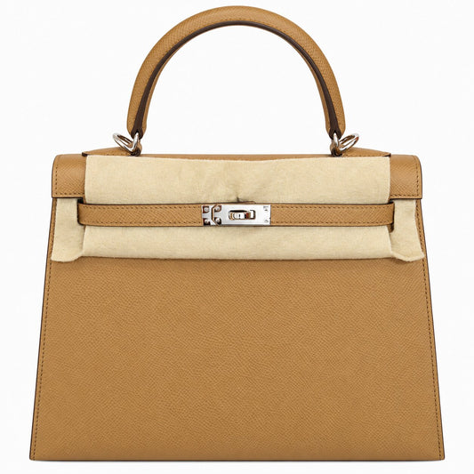 Hermès Kelly 25 - Biscuit - Epsom - Palladium Hardware - K25BEPHW