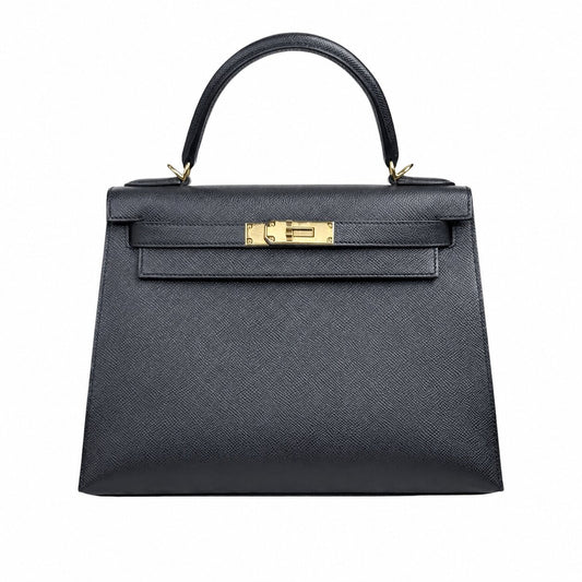 Hermès Kelly 28 - Black - Epsom - Gold Hardware - K28BEGHW