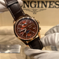 Longines Conquest Classic Moonphase - 42 MM - Rose Gold - Brown Dial - Leather Strap - L2.798.8.62.3