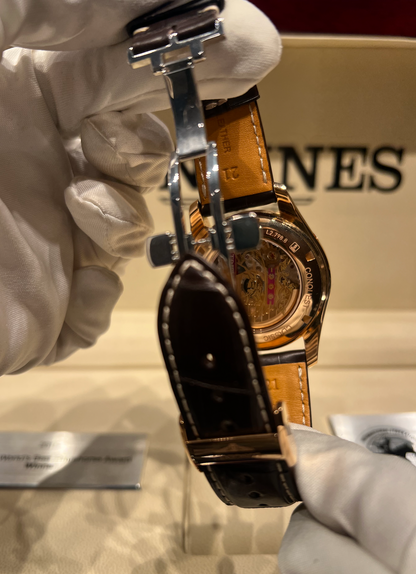 Longines Conquest Classic Moonphase - 42 MM - Rose Gold - Brown Dial - Leather Strap - L2.798.8.62.3