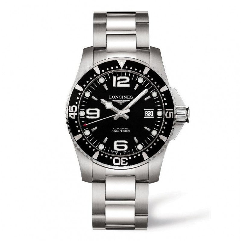 Longiness Hydroconquest - Stainless Steel - 41 MM - Black Dial - L3.742.4.56.6