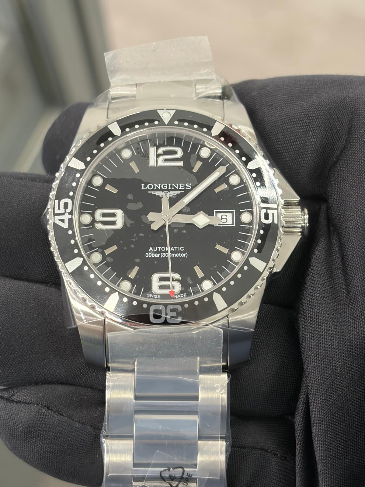 Longiness Hydroconquest - Stainless Steel - 41 MM - Black Dial - L3.742.4.56.6