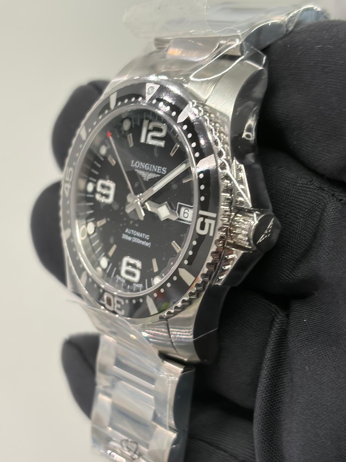 Longiness Hydroconquest - Stainless Steel - 41 MM - Black Dial - L3.742.4.56.6