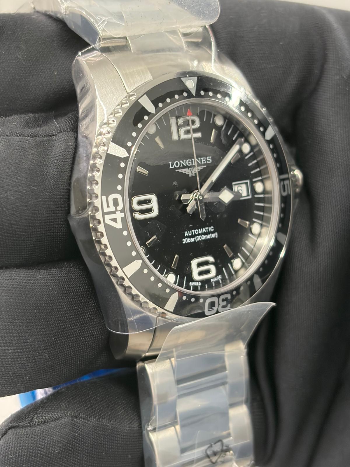 Longiness Hydroconquest - Stainless Steel - 41 MM - Black Dial - L3.742.4.56.6