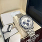 Longines Conquest Chronograph - 42 MM - Steel Case - Ceramic Bezel - Silver with Blue Counters Dial - L3.835.4.98.6
