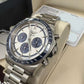 Longines Conquest Chronograph - 42 MM - Steel Case - Ceramic Bezel - Silver with Blue Counters Dial - L3.835.4.98.6