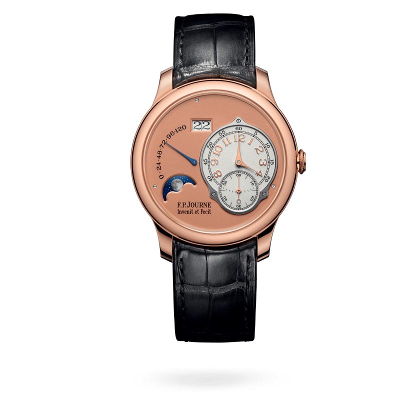 F.P. Journe Classique Lune Rose Gold 40 MM - Black Leather Strap - Pink Dial - Lune nyc watcher nyc watches