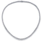 Graduated Eternity Diamond Necklace - 18k White Gold - 10 Ct. Tw. - N-0005WG18D